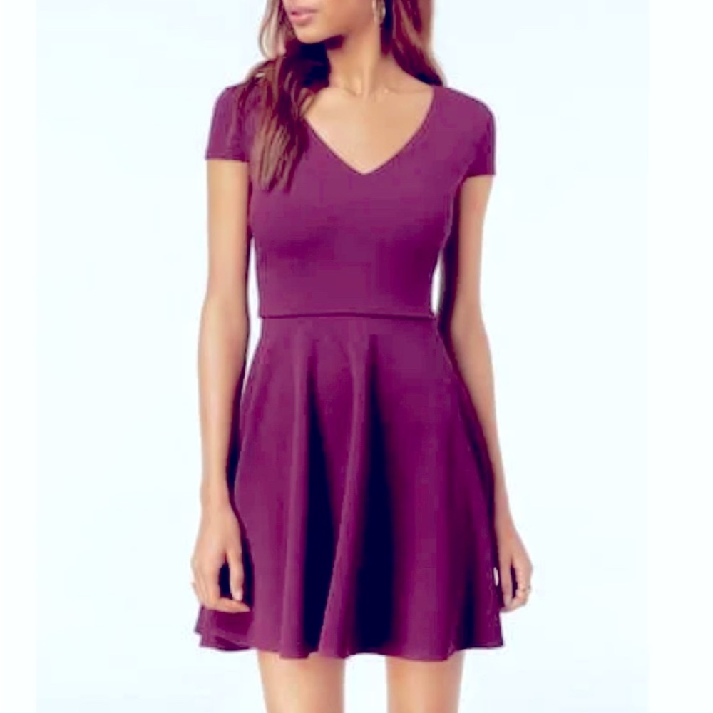 B. Darlin Fit and Flare purple mini dress size 15/16